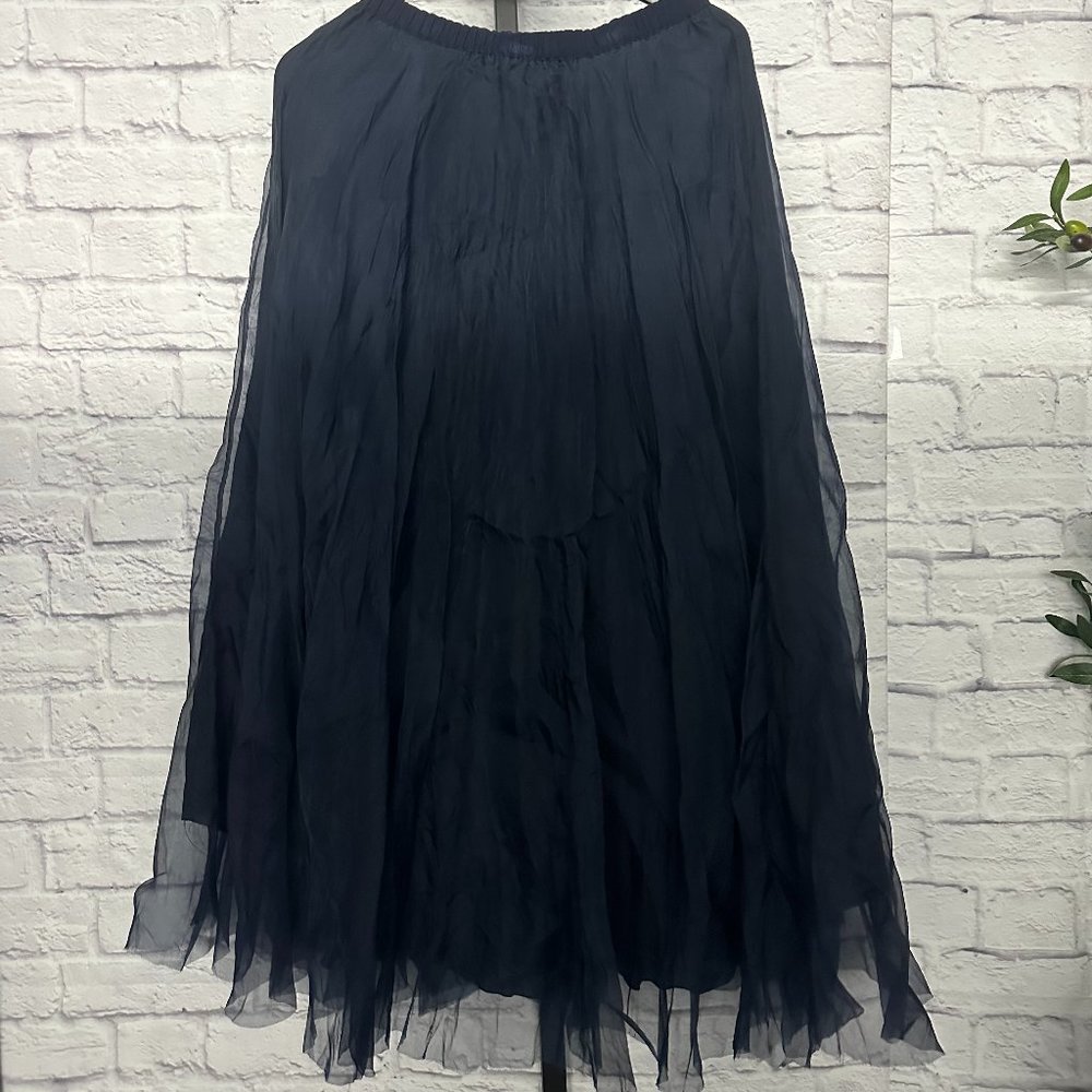 Louiza babouryan Chiffon Skirt - Navy Blue